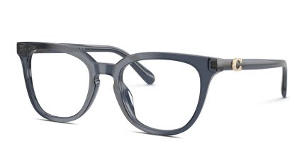 Coach HC6305U Clear, Blue glasses - Clear / Blue - Angle View
