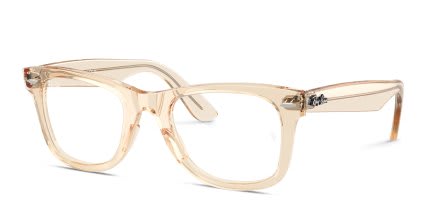 Ray-Ban RX4340V Wayfarer Ease Clear, Beige glasses - Clear / Beige - Angle View