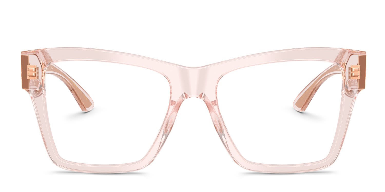 Dolce & Gabbana DG3411 Clear, Pink glasses - Clear / Pink - Frontal View