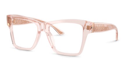 Dolce & Gabbana DG3411 Clear, Pink glasses - Clear / Pink - Angle View