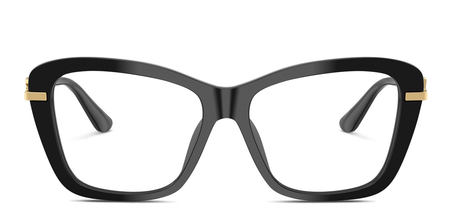 Dolce & Gabbana DG3439 Black glasses - Black - Frontal View
