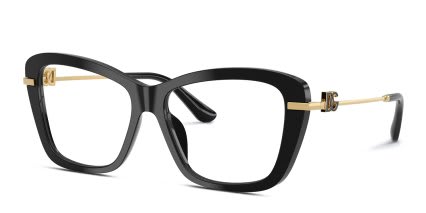 Dolce & Gabbana DG3439 Black glasses - Black - Angle View