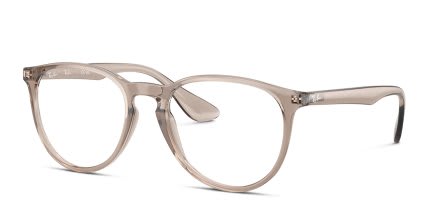 Ray-Ban RX7046 Erika Clear, Brown glasses - Clear / Brown - Angle View