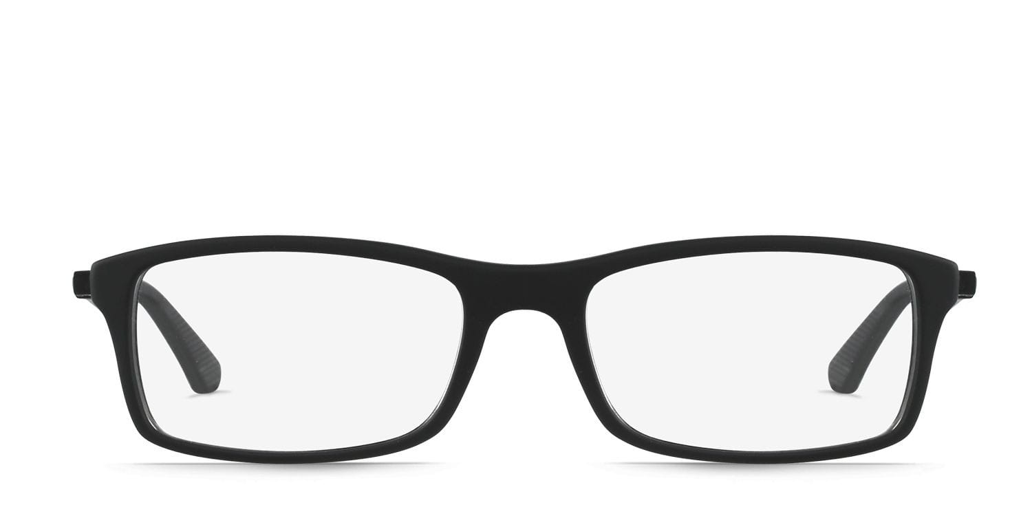 Ray-Ban RX7017 Matte Black Rectangle Full Frame eyeglasses - front