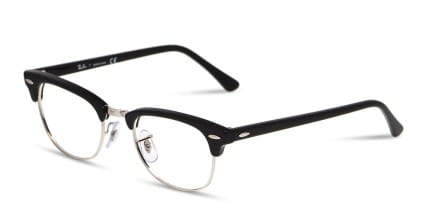 Ray-Ban RX5154 Clubmaster Black, Silver glasses - Black / Silver - Angle View
