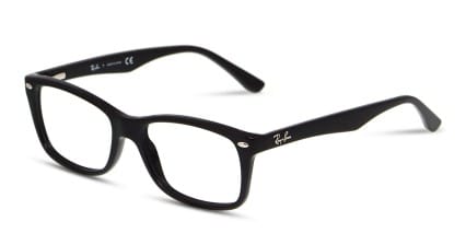 Ray-Ban RX5228 Shiny Black glasses - Shiny Black - Angle View