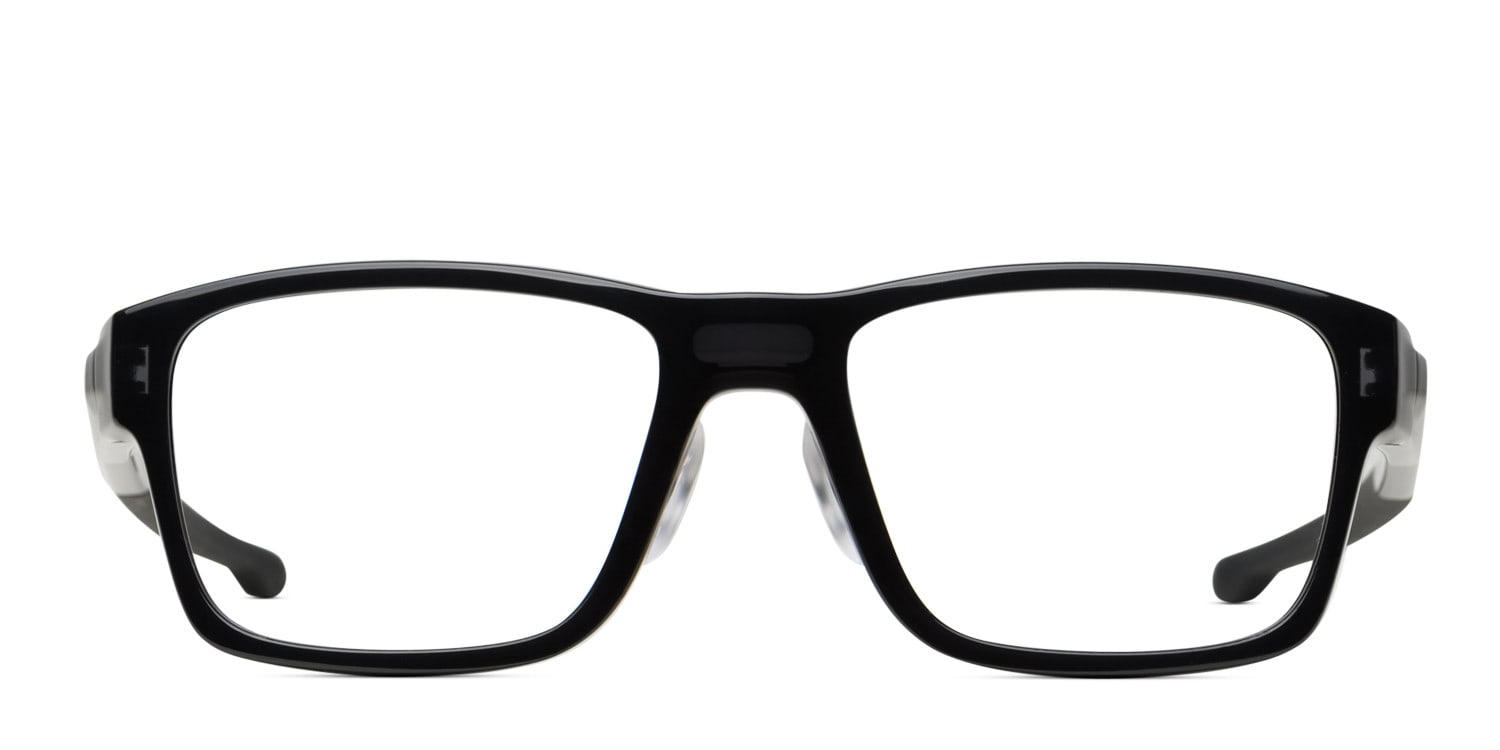 Oakley Splinter A Shiny Black Square Full Frame eyeglasses - front