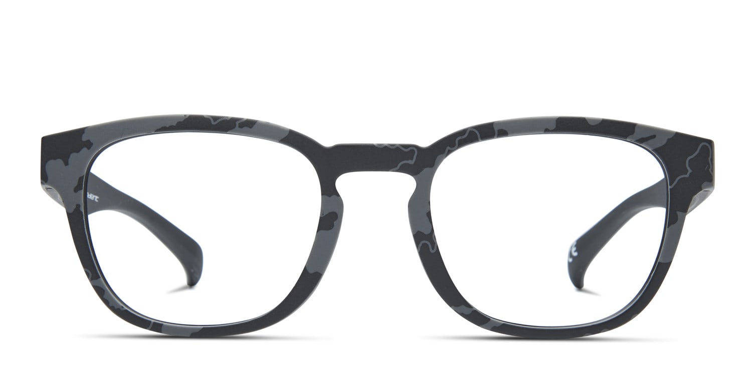 Adidas A001 Camo Gray Square Full Frame eyeglasses - front