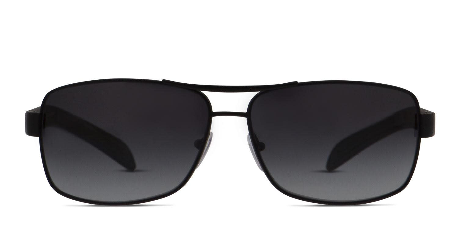 Prada PS 54IS Black w/Gray Prescription Sunglasses