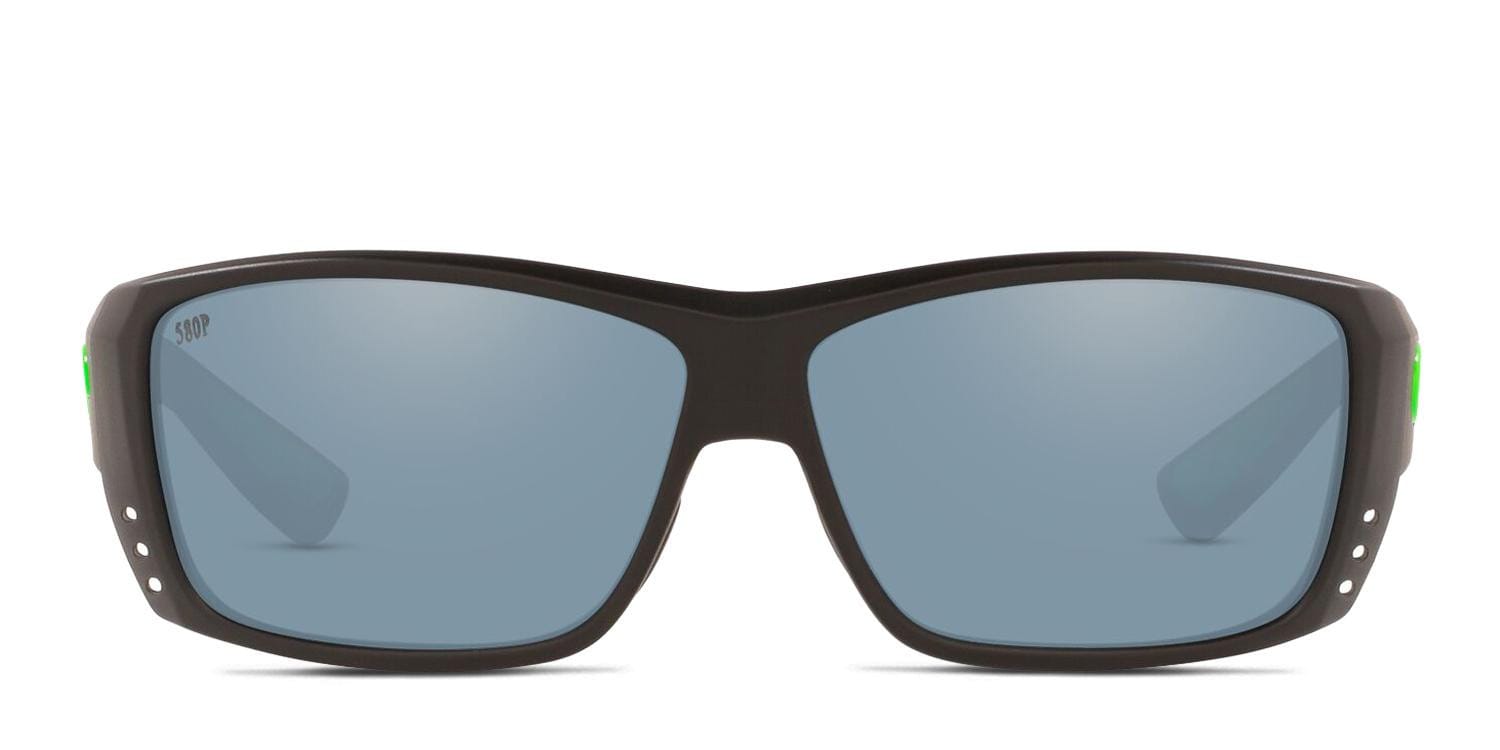 Costa Del Mar Cat Cay Black/Green glasses - Black / Green - Frontal View