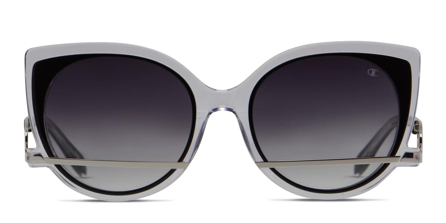 Champion Gwen Clear, Black, Silver glasses - Clear / Black / Silver - Frontal View