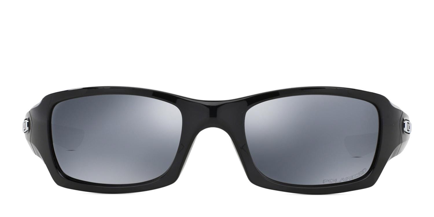 Oakley OO9238 Fives Squared Shiny Black, Silver glasses - Shiny Black / Silver - Frontal View
