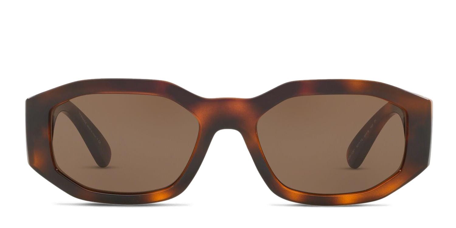 Versace VE4361 Tortoise Rectangle, Geometric Full Frame sunglasses - front