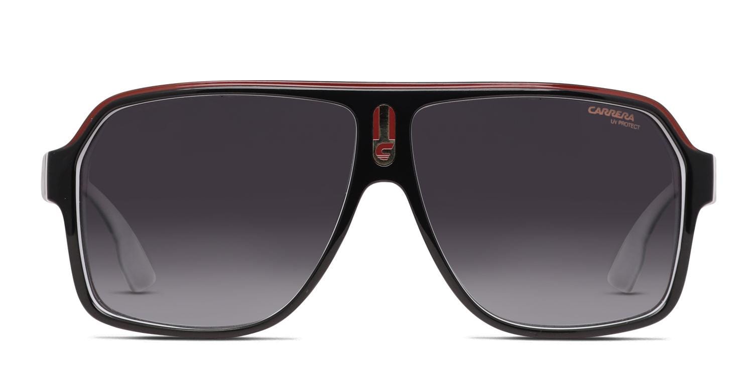 Carrera 1001/S Shiny Black/Red glasses - Shiny Black / Red - Frontal View
