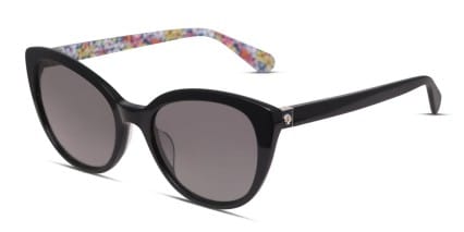 Kate Spade Amberlee/S Shiny Black glasses - Shiny Black - Angle View
