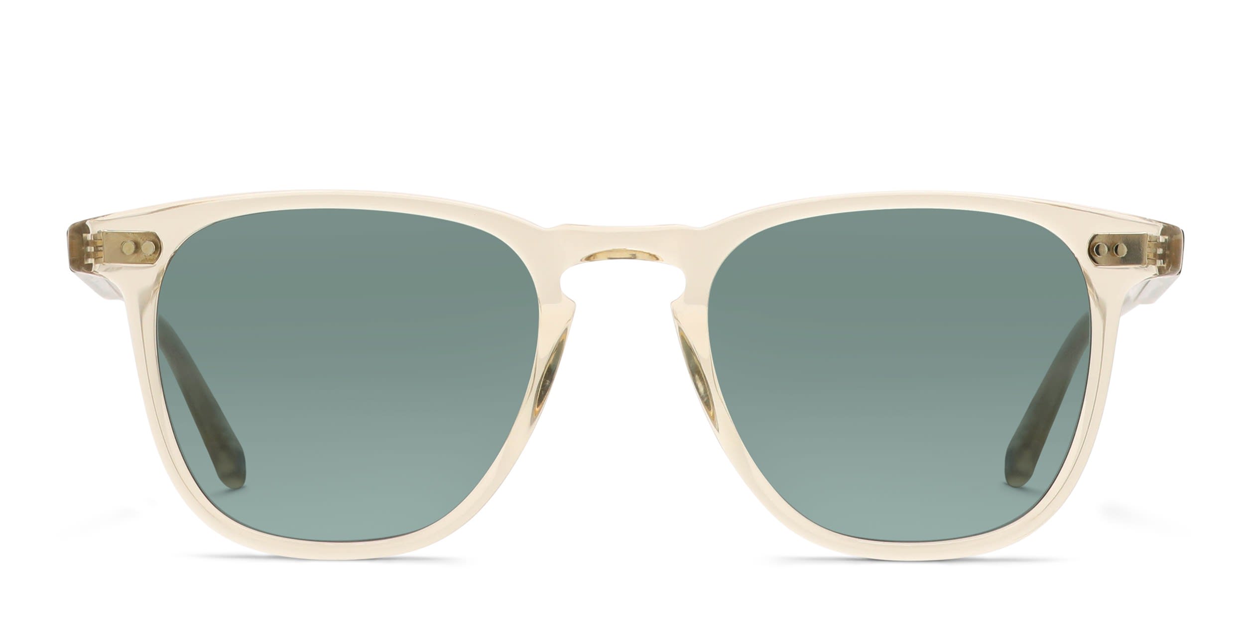 Garrett Leight Brooks Sun Yellow, Clear glasses - Yellow / Clear - Frontal View