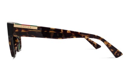 Gucci GG1960S Tortoise, Green glasses - Tortoise / Green - Side View