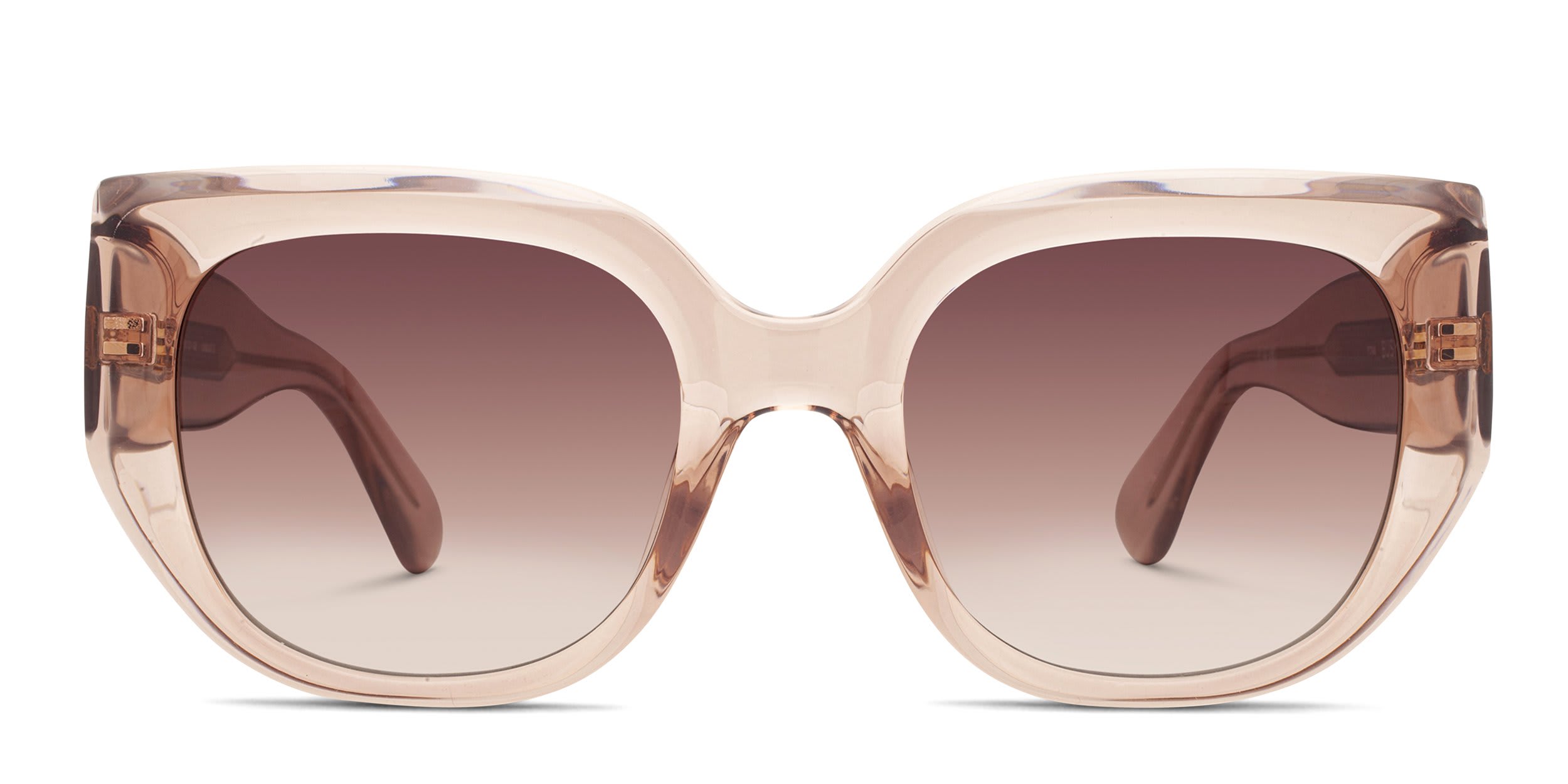 Quay Busy Busy Beige glasses - Beige - Frontal View