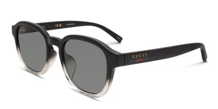 Gucci GG2109SK Black, Clear glasses - Black / Clear - Angle View
