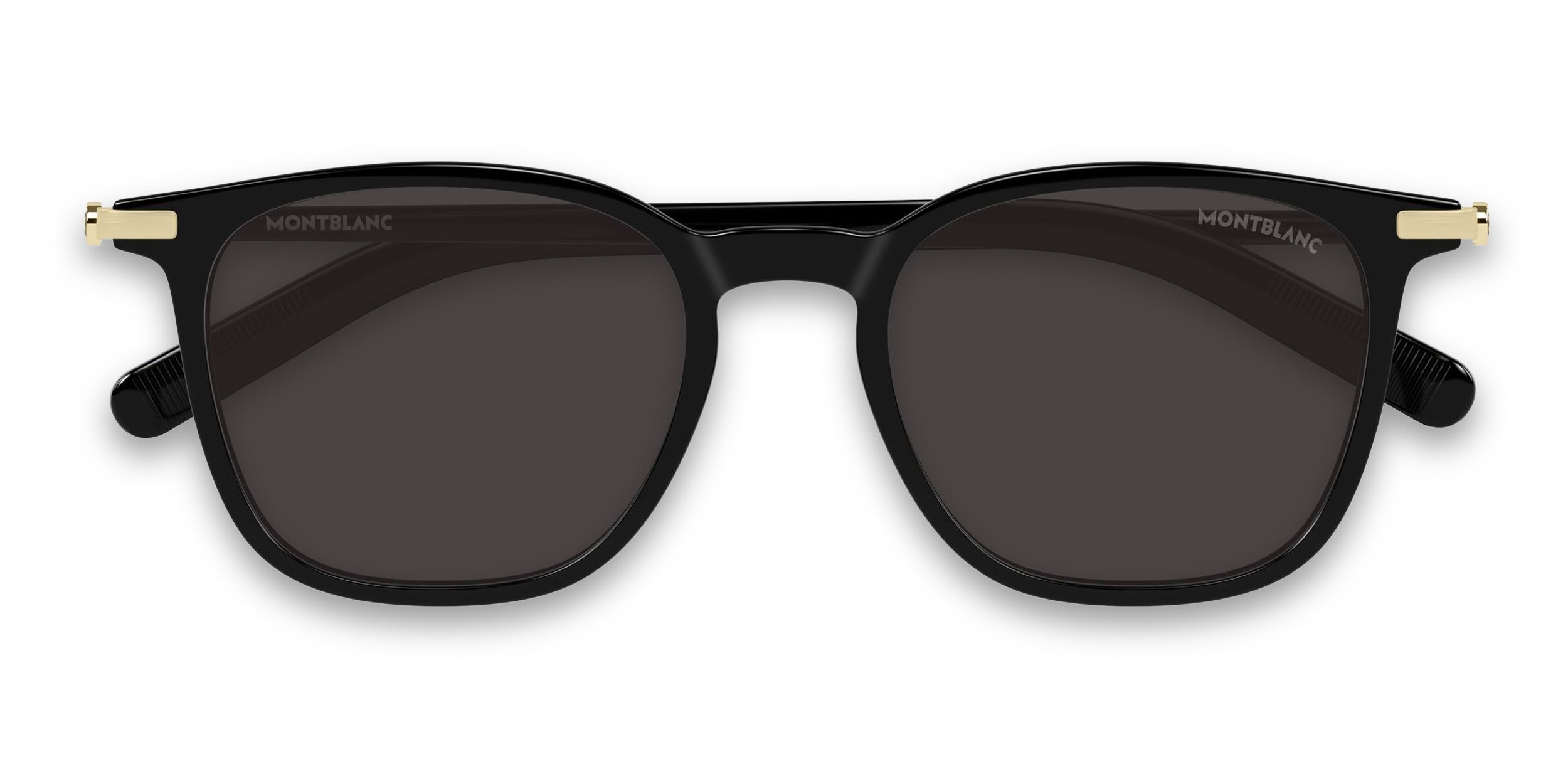 Mont Blanc MB0460S Black, Gray glasses - Black / Gray - Frontal View