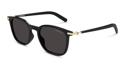 Mont Blanc MB0460S Black, Gray glasses - Black / Gray - Angle View