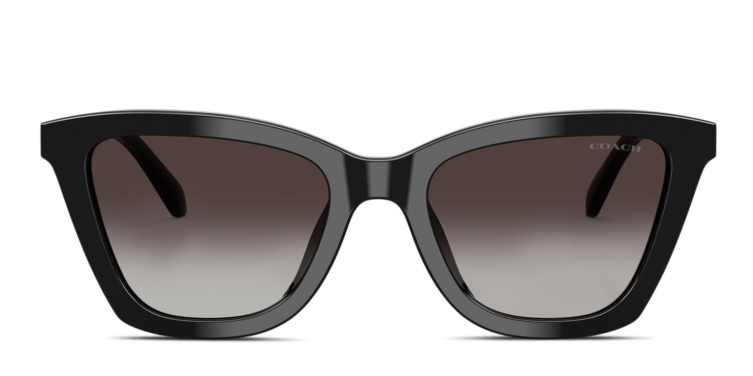 Coach HC8464U CFU10 Black, Gray glasses - Black - Frontal View