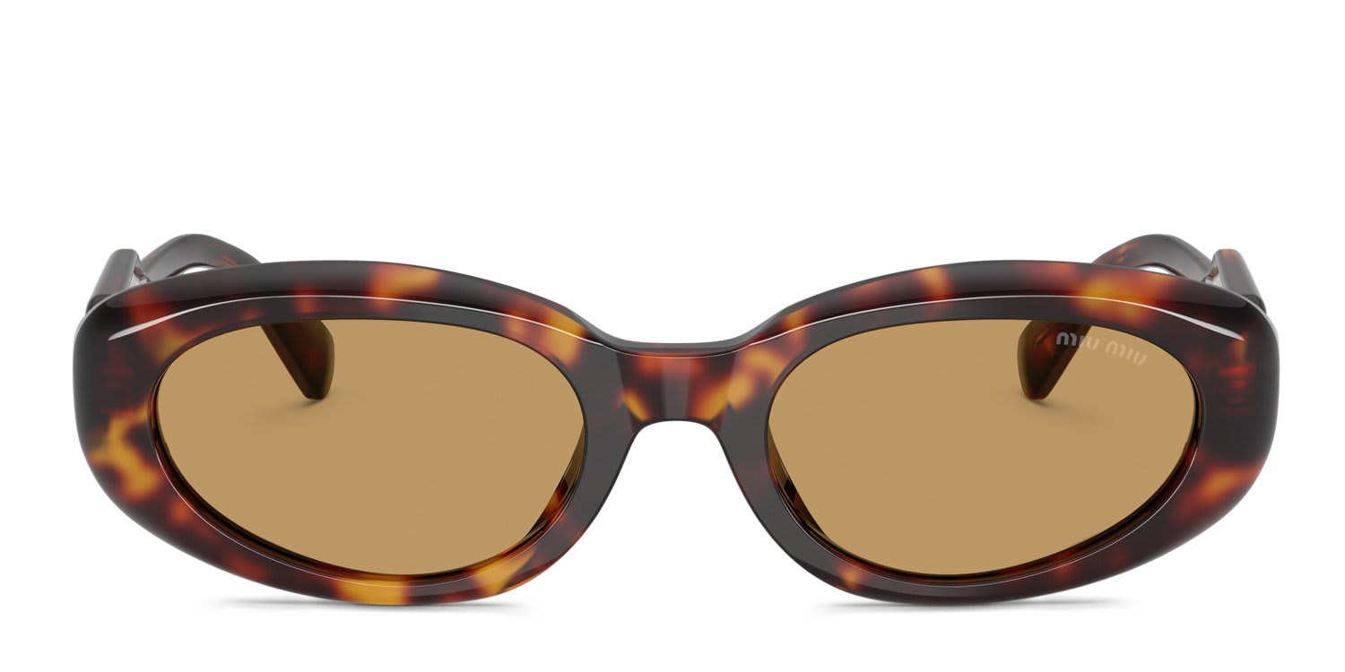 Miu Miu MUC01S Tortoise, Brown glasses - Tortoise - Frontal View