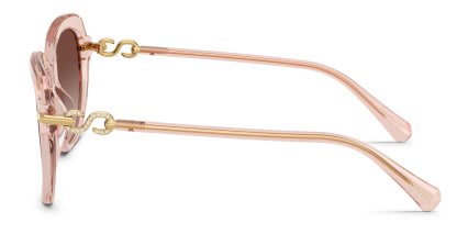 Swarovski SK6073 Clear, Beige, Brown glasses - Clear / Beige - Side View