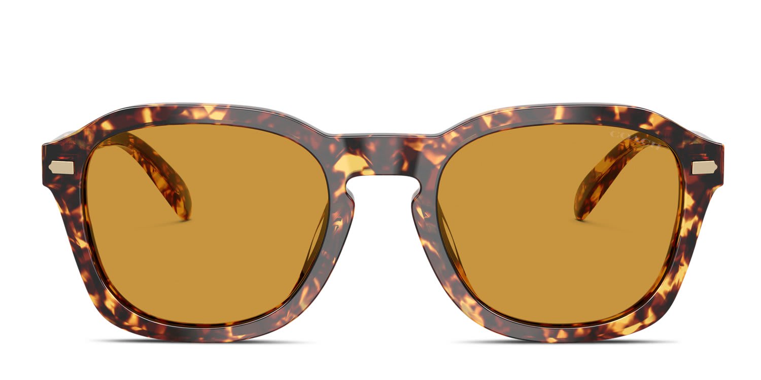 Coach HC8467U CFU14 Tortoise, Yellow glasses - Tortoise - Frontal View
