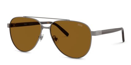 Diesel DL1021 Gunmetal, Brown glasses - Gunmetal - Angle View
