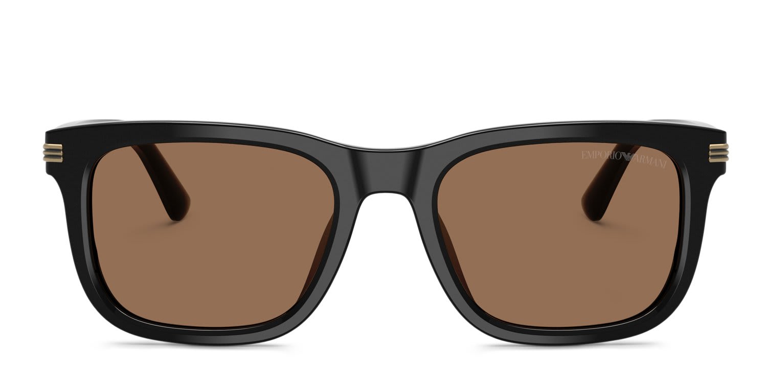 Emporio Armani EA4282U Black, Brown glasses - Black - Frontal View