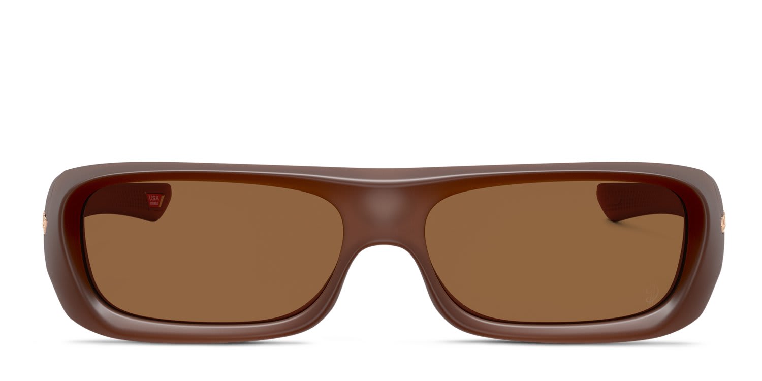 Oakley OO9520 Permian Damian Lillard Series Brown glasses - Brown - Frontal View