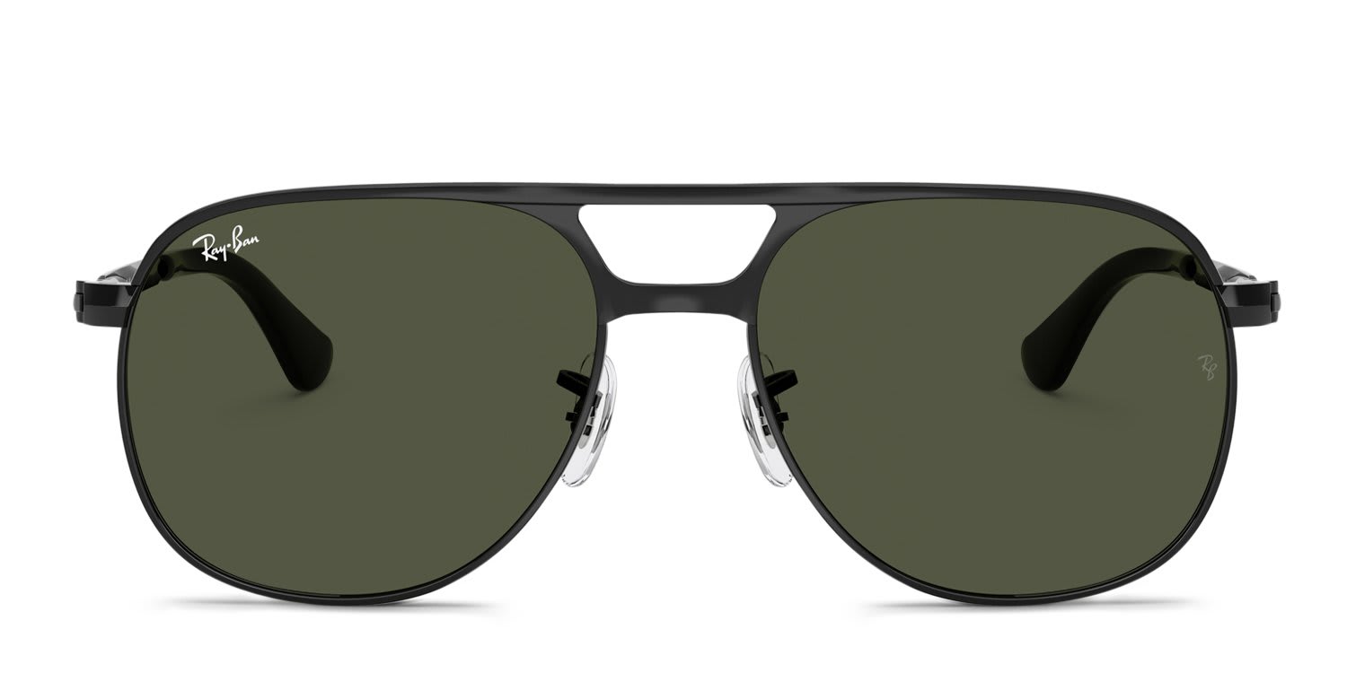 Ray-Ban RB3793 Bill Max Black, Green glasses - Black - Frontal View