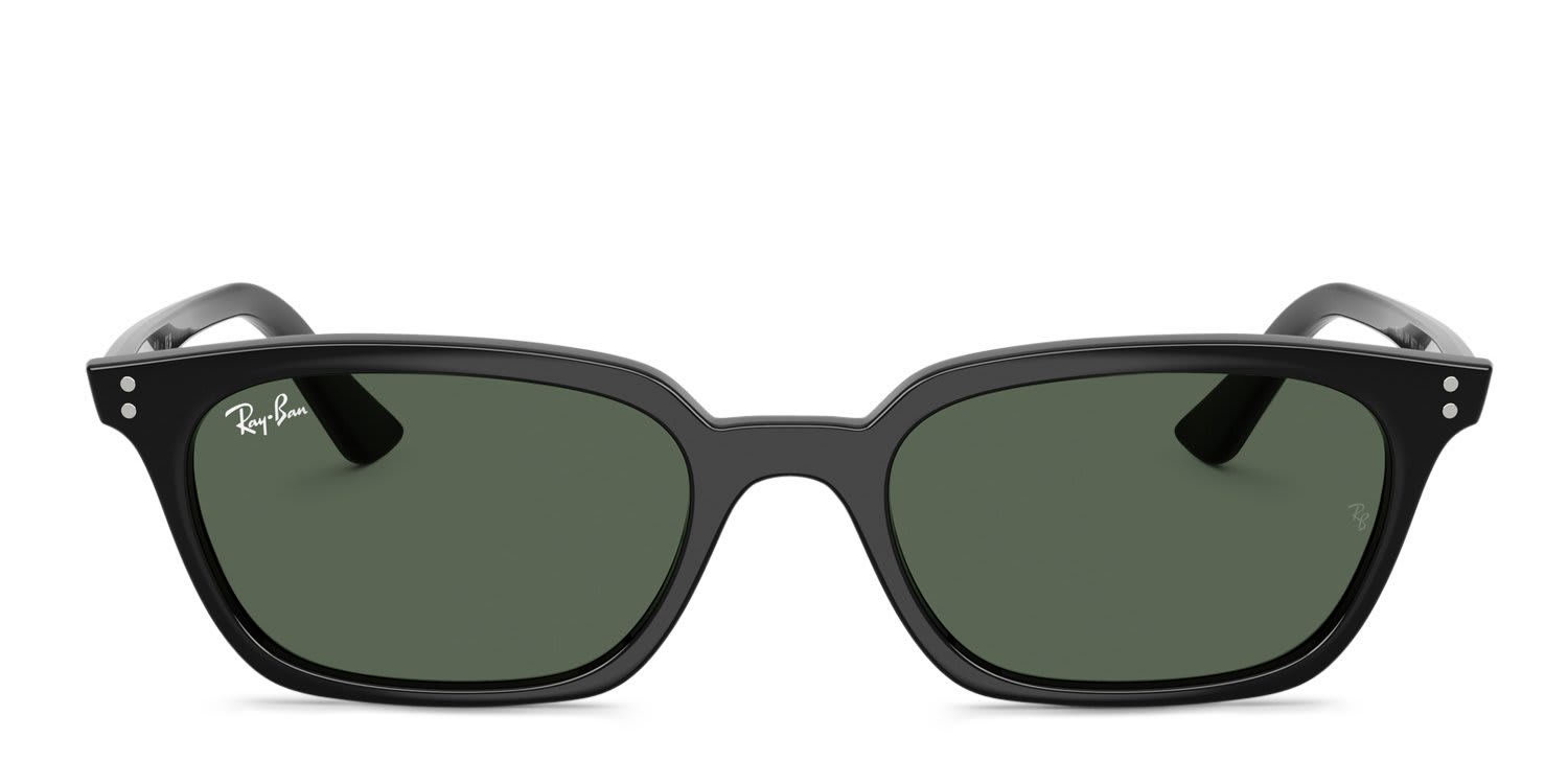 Ray-Ban RB4456 Zaya Black, Green glasses - Black - Frontal View
