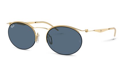 Ray-Ban RB8551 Gold, Blue glasses - Gold - Angle View