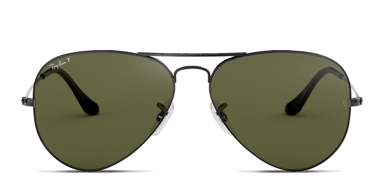 Ray-Ban RB3025 Gunmetal Aviator Full Frame sunglasses - front