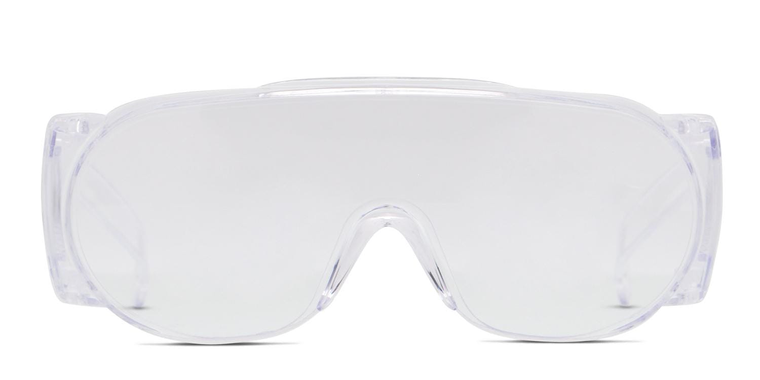 Harm Block Anti-Fog Protective Glasses Clear, Purple glasses - Clear / Purple - Frontal View