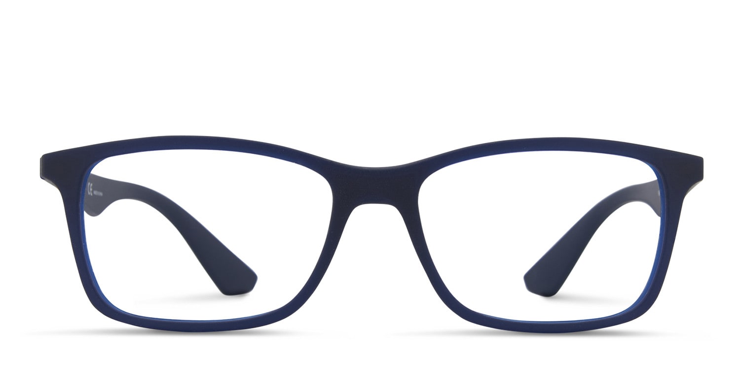 Ray-Ban 7047 Blue Rectangle Full Frame eyeglasses - front