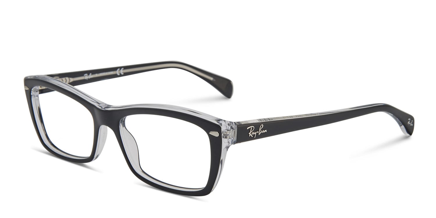 Ray-Ban 5255 Shiny Black Crystal Prescription Eyeglasses