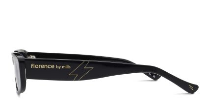 Florence by Mills 5015 Shiny Black glasses - Shiny Black - Side View