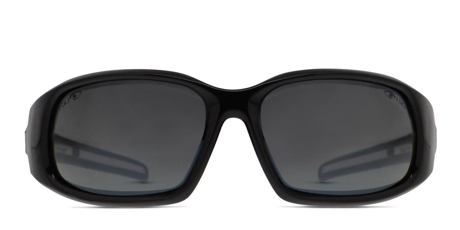 Eyres 124E Benz Shiny Black, White glasses - Shiny Black - Frontal View