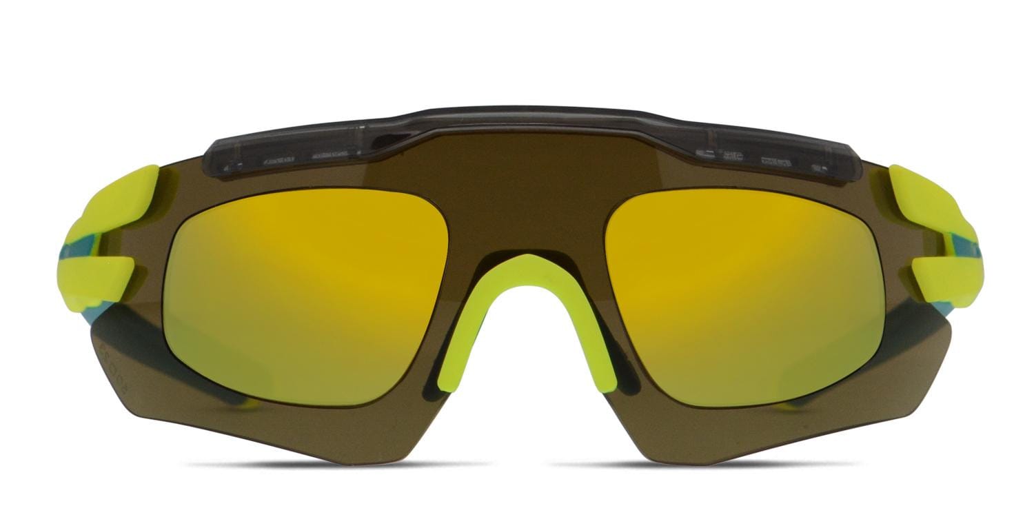Progear Sprinter S-1284 Brown, Clear, Yellow, Teal glasses - Brown / Clear / Green / Yellow - Frontal View