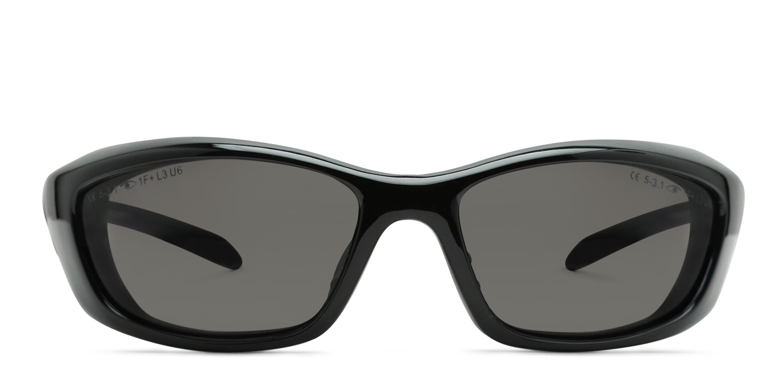 Eyres Razor Edge Shiny Black glasses - Shiny Black - Frontal View