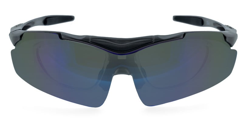 Panlees S866 Gray Inner-ClipOn Polarized NA Round, Oval Full Frame eyeglasses - front