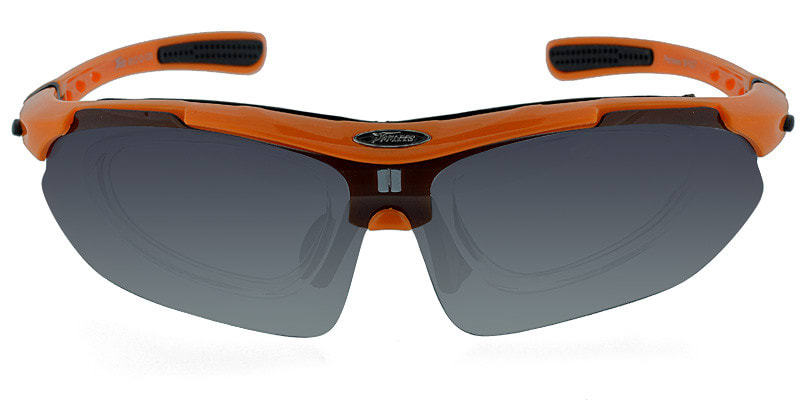 Panlees S868 Orange Inner-ClipOn Polarized NA Rectangle, Wrap Full Frame eyeglasses - front