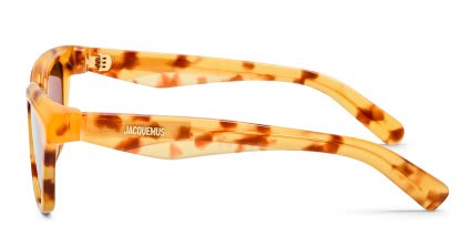 Jacquemus Carre Tortoise, Yellow glasses - Tortoise / Yellow - Side View