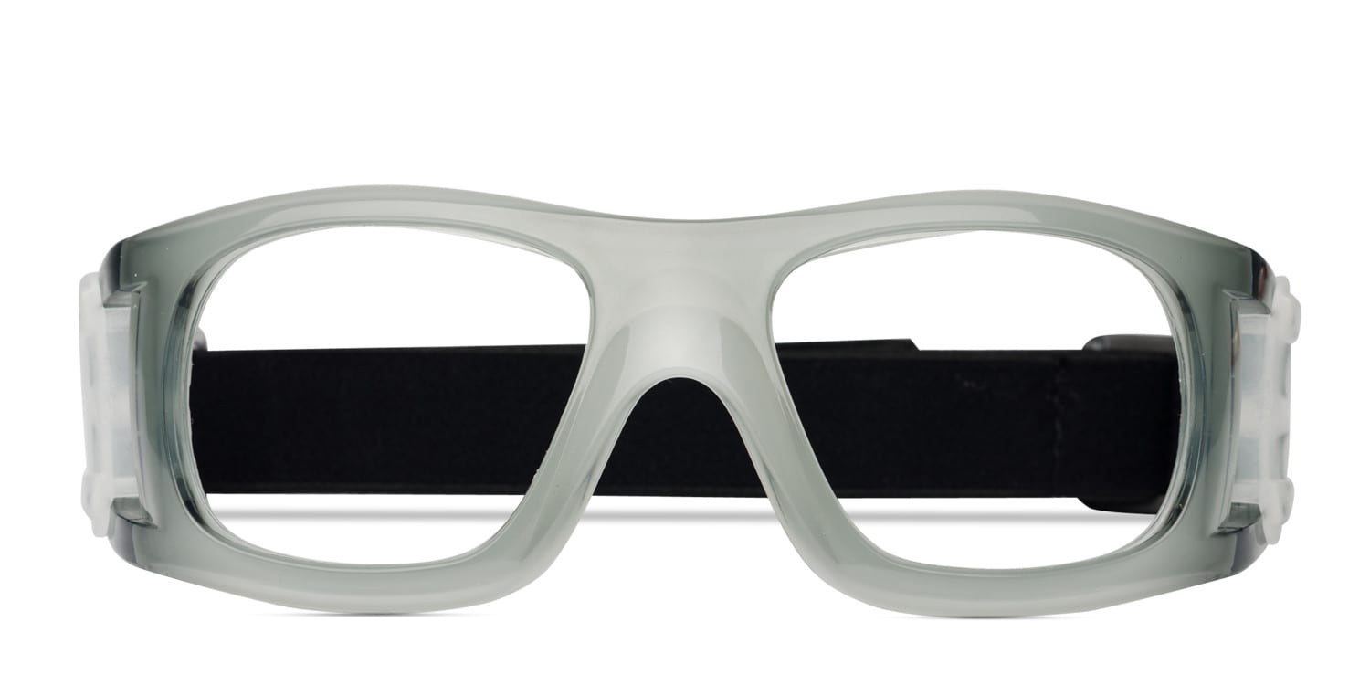 Panlees JH181 Clear Gray Wrap Full Frame eyeglasses - front