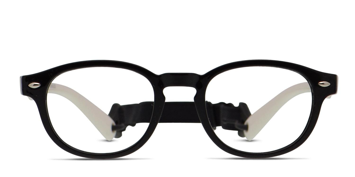 Revel Lyndon Kids Black/White Oval Full Frame eyeglasses - front