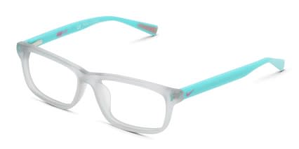 Nike 5535 Kids Gray, Clear glasses - Gray / Clear - Angle View