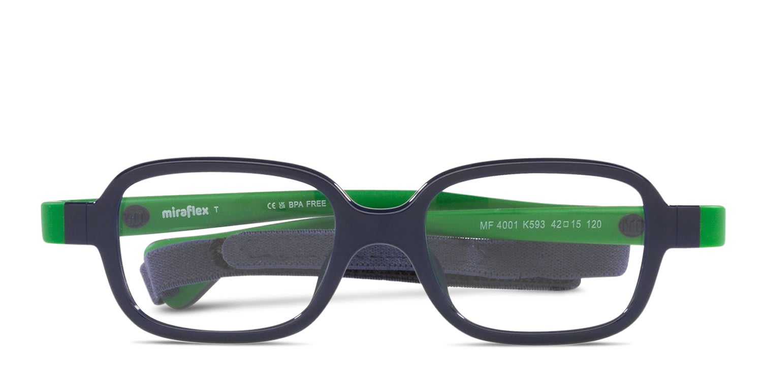 Miraflex MF4001 Kids Blue glasses - Blue - Frontal View